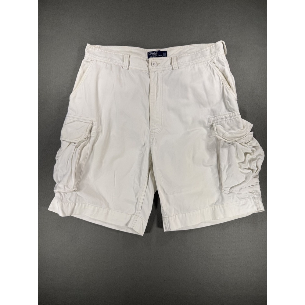 Size 36 - Mens Polo Ralph Lauren white cargo shorts